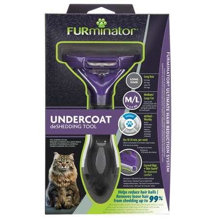 Расческа для кошек FURMINATOR больших пород c длинной шерстью M/L 141280