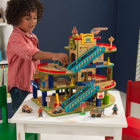 Парковка KidKraft с лифтом, многоуровневый