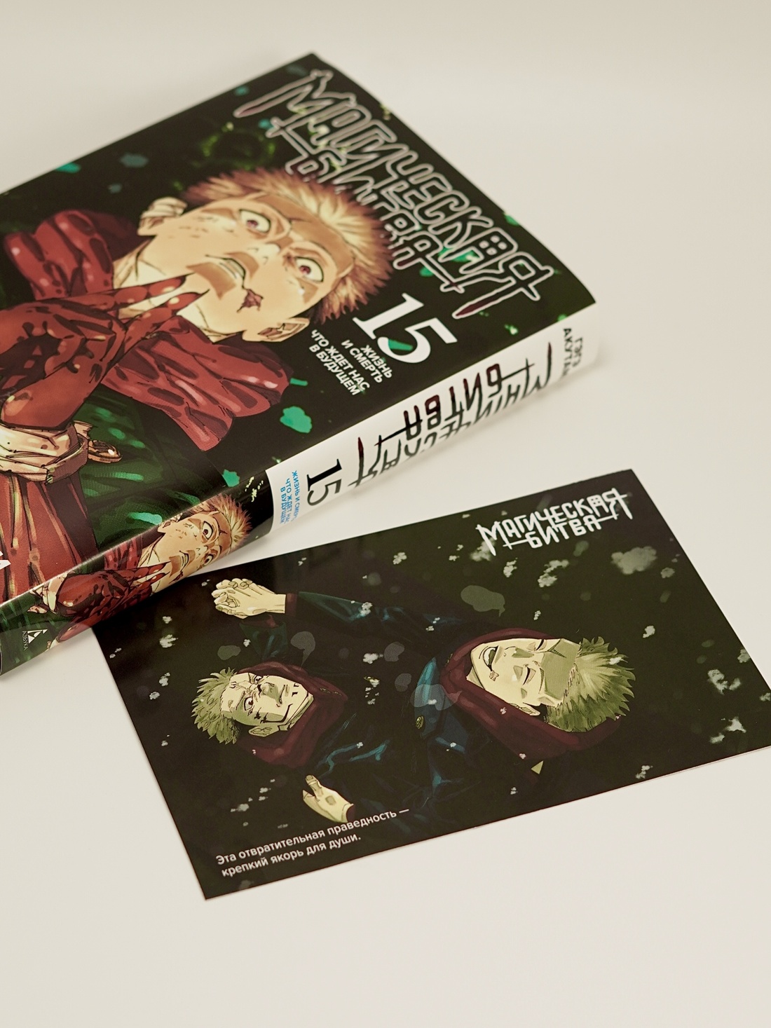 Книга АЗБУКА «Магическая битва. Кн. 15» + Открытка «Итадори и Сукуна» (комплект) - фото 11