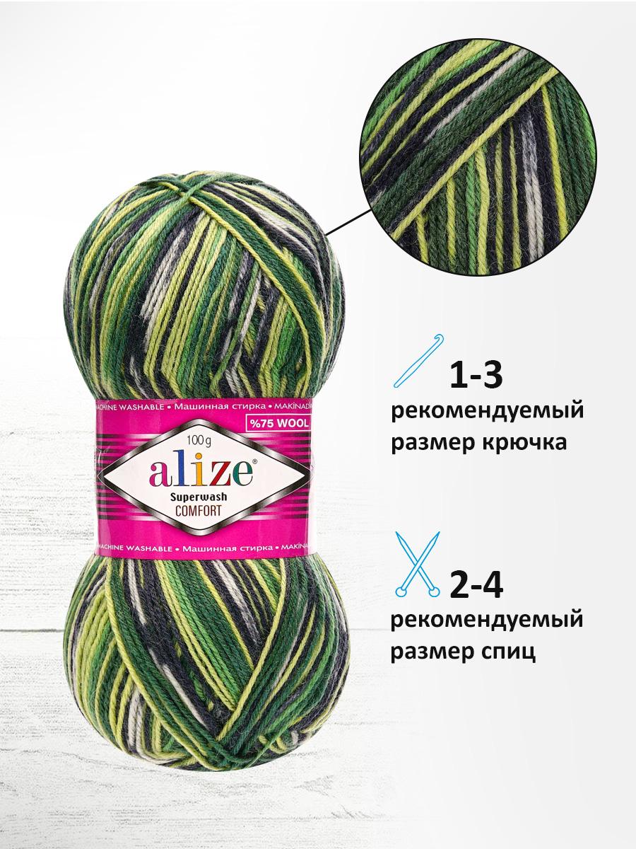 Пряжа Alize 100г 420м 5шт - фото 4