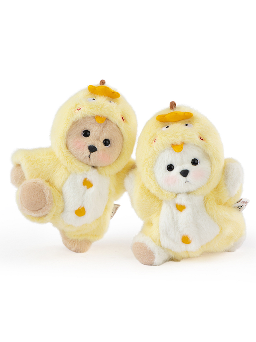 Мягкая игрушка TeddyTales Медведь костюм Цыпленок брелок - фото 2