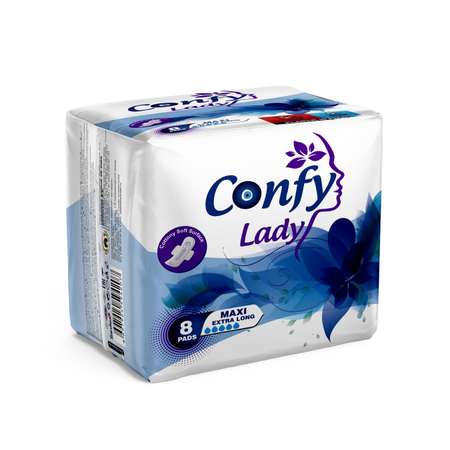 Прокладки гигиенические CONFY Lady Maxi extralong 8 шт