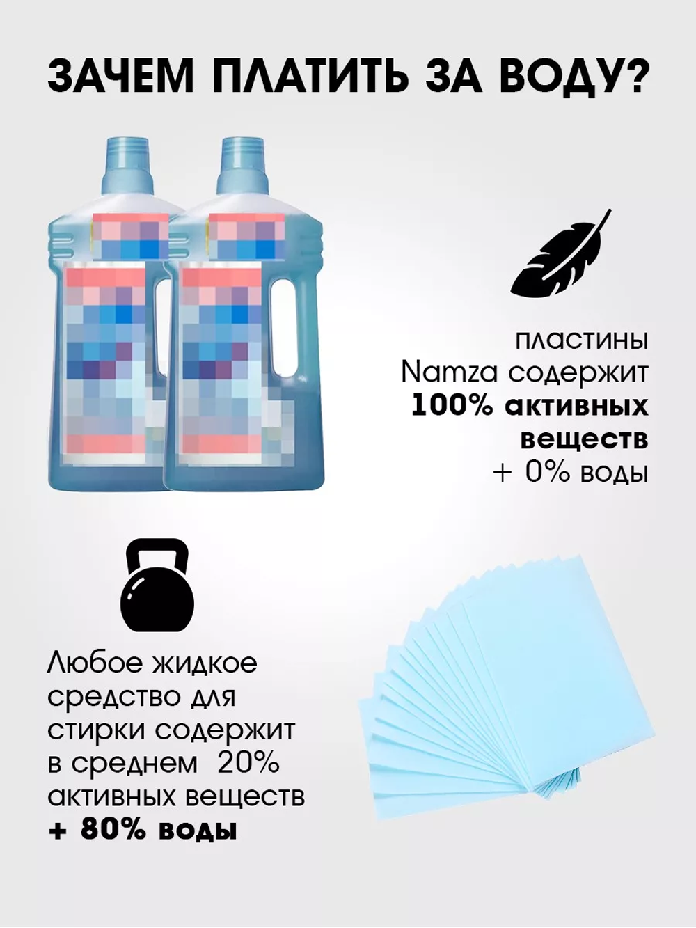 Средство для мытья полов NAMZA в форме пластин 30 шт - фото 2