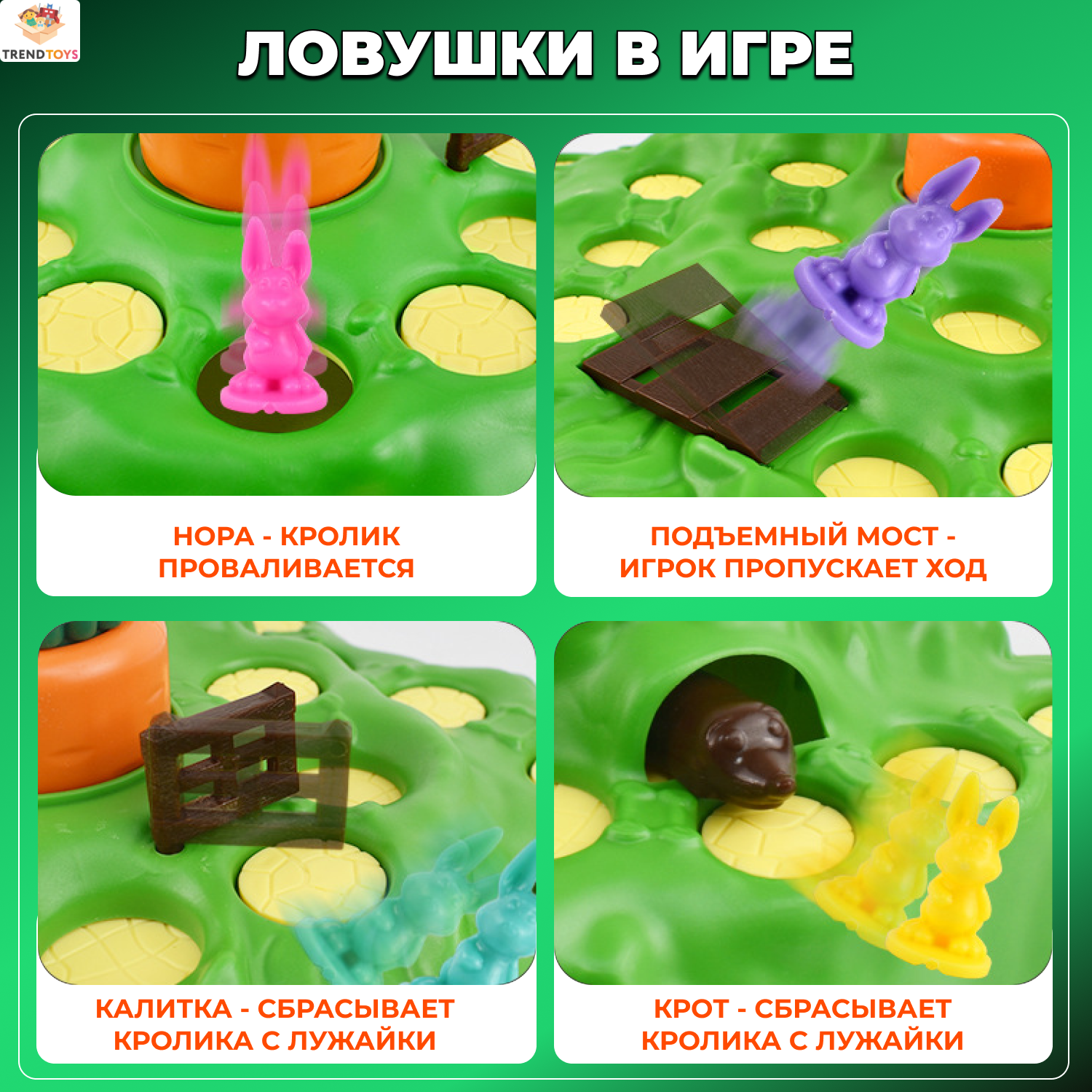 Настольная игра TrendToys Ловушка для кроликов - фото 4