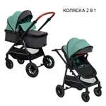 Коляска 2в1 BabyGo Sandy бирюзовый