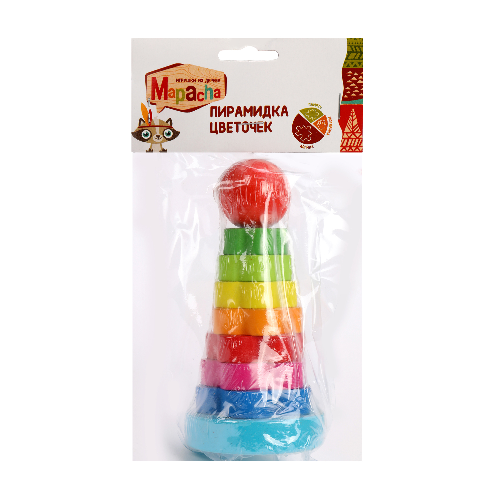 Игрушка Mapacha пирамидка Цветочек - фото 5