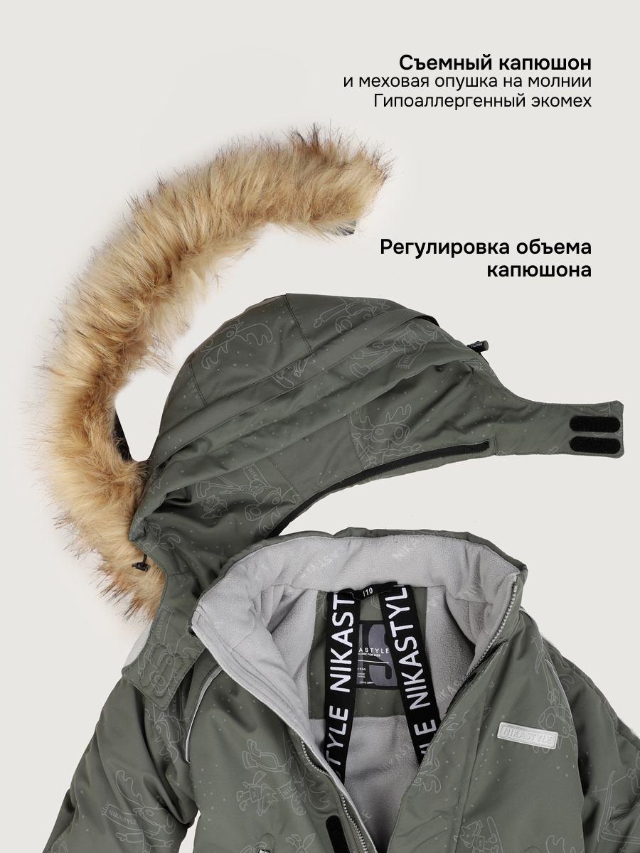 Костюм NIKASTYLE 7з0725 хаки/черный - фото 11
