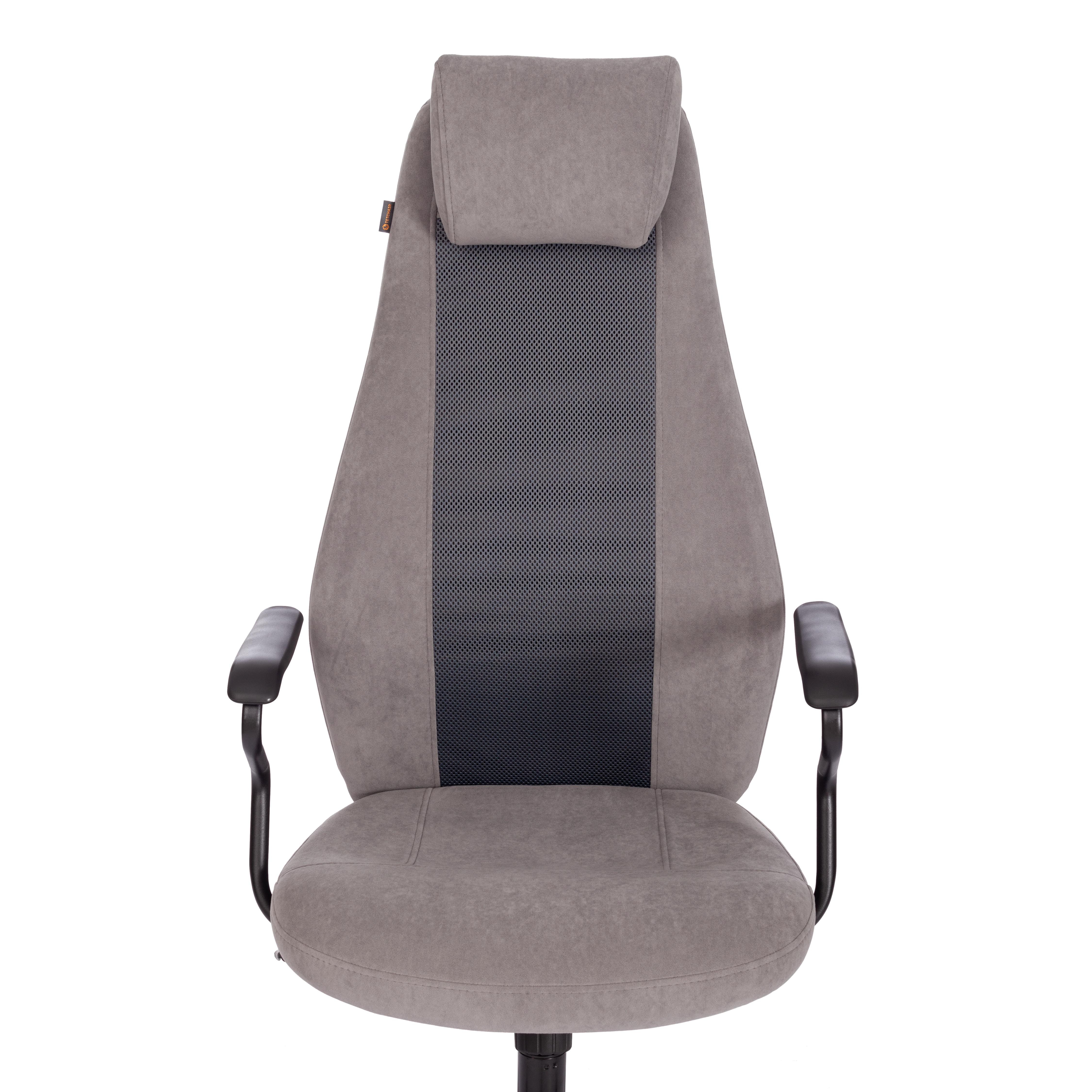 Компьютерное кресло TETCHAIR флок ткань серый - фото 12