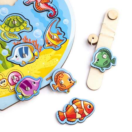 Развивающая игра WOODLANDTOYS Магнитная рыбалка «Аквариум» 062201