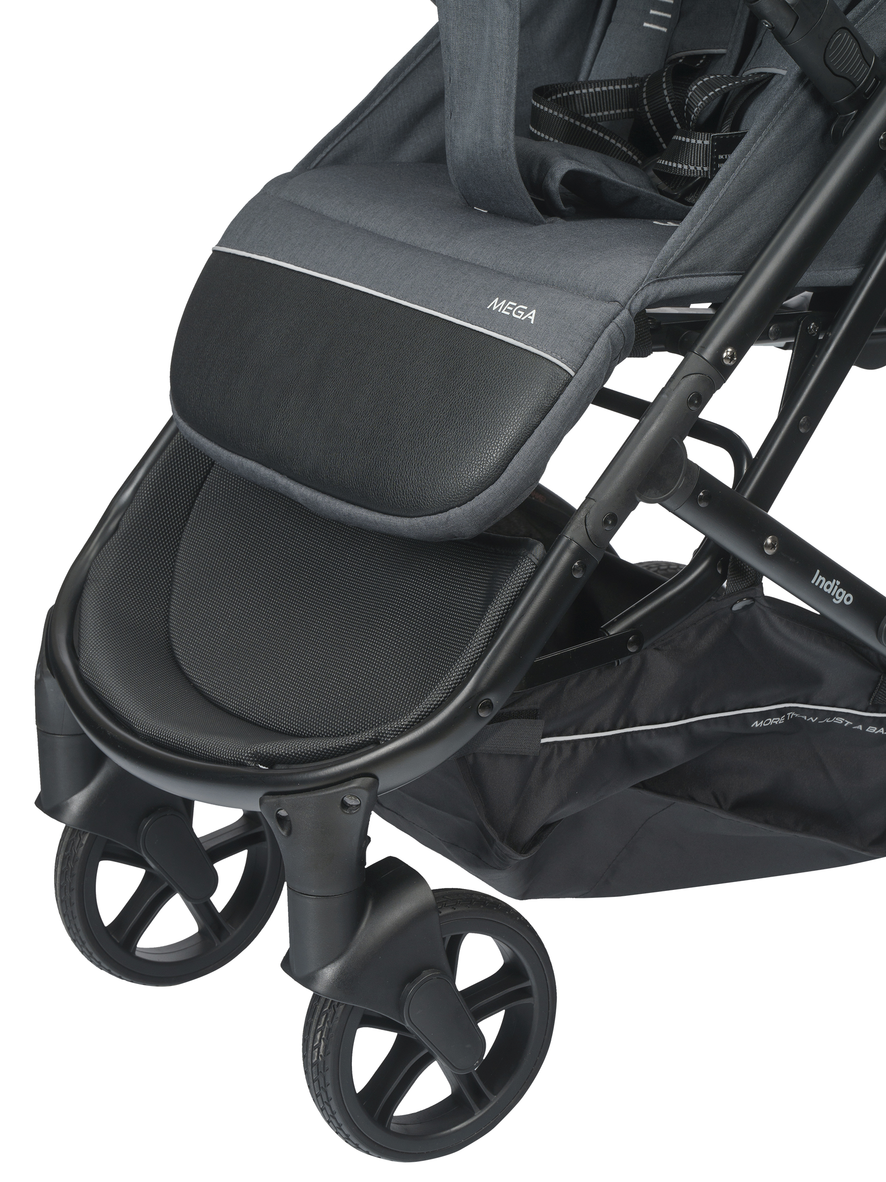 Коляска прогулочная Indigo Mega темно-серый - фото 20
