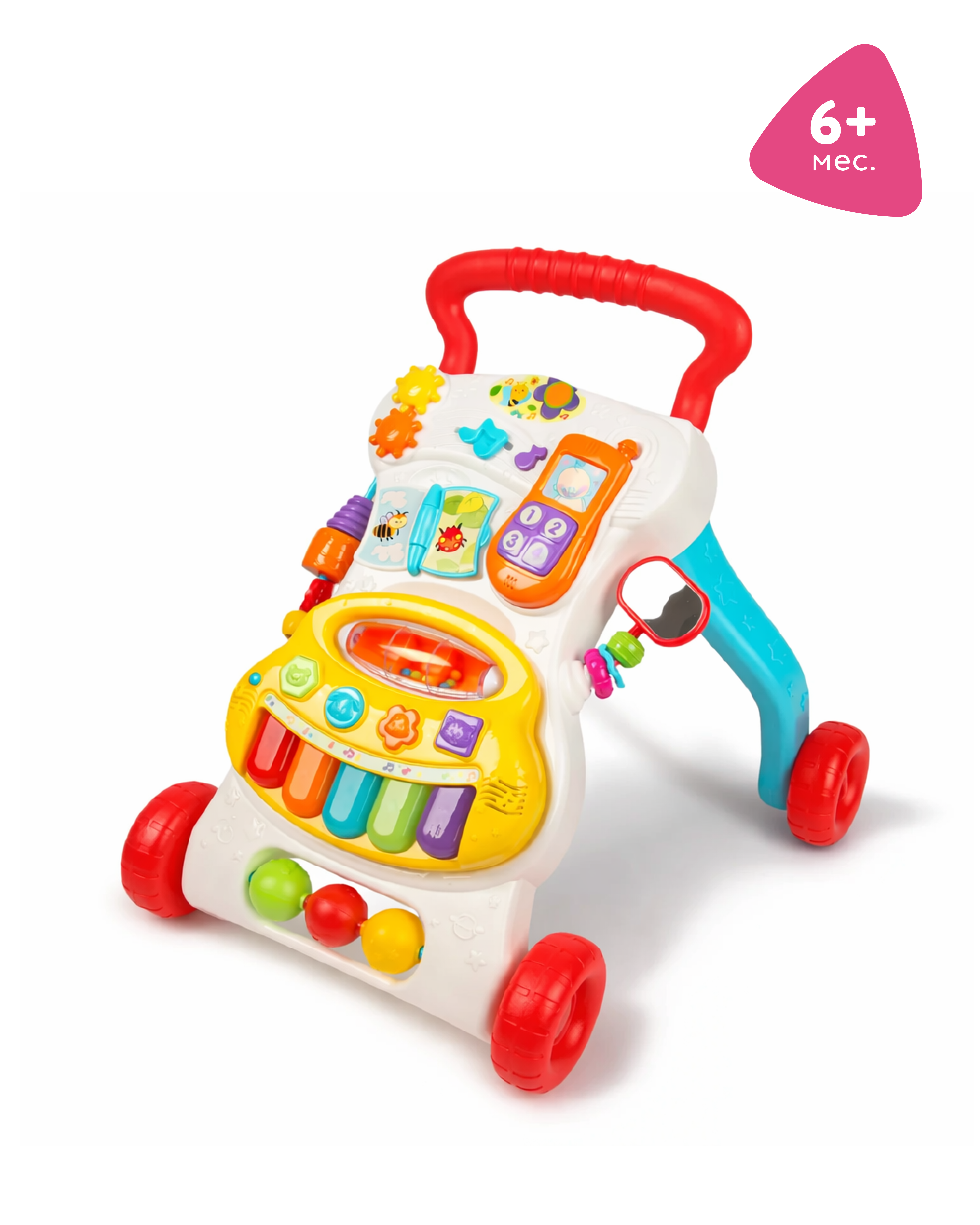 Изображение товара Ходунки BabyGo Активити с ручкой развивающая каталка для детей