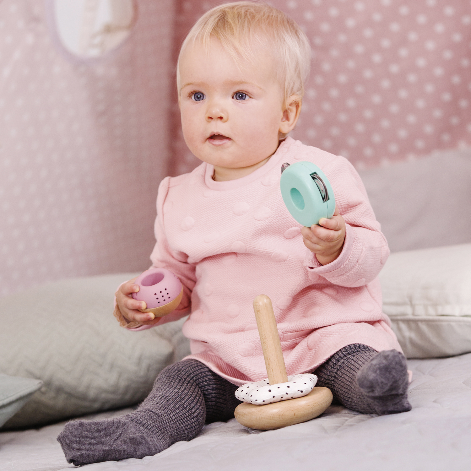 Игрушка Hape пирамидка Пастель - фото 2