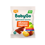 Фруктовые кусочки BabyGo из персиков и яблок с 12 мес 15 г