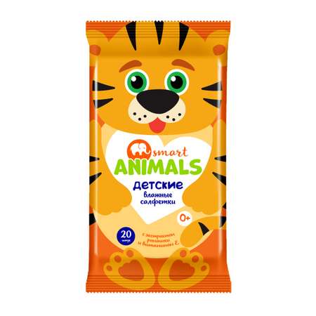 Влажные салфетки Smart Animals 20 шт.
