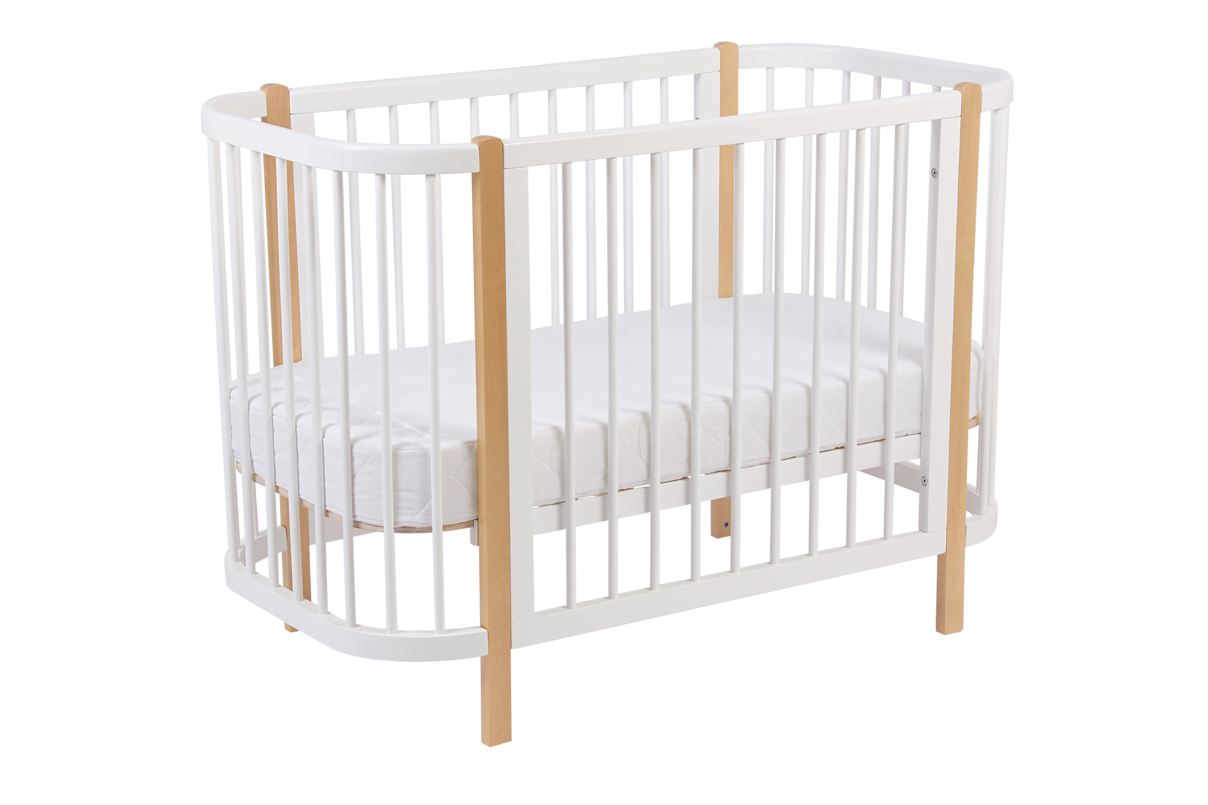 Детская кроватка Polini kids 350 прямоугольная, продольный маятник (белый) - фото 6