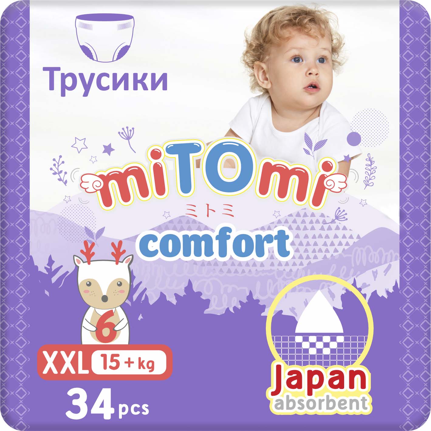 Трусики miTOmi Comfort XXL (15+ кг) 34 шт. - фото 1