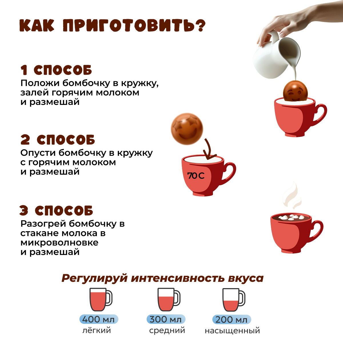 Шоколадные бомбочки Бомбическое какао набор 6 шт - фото 5