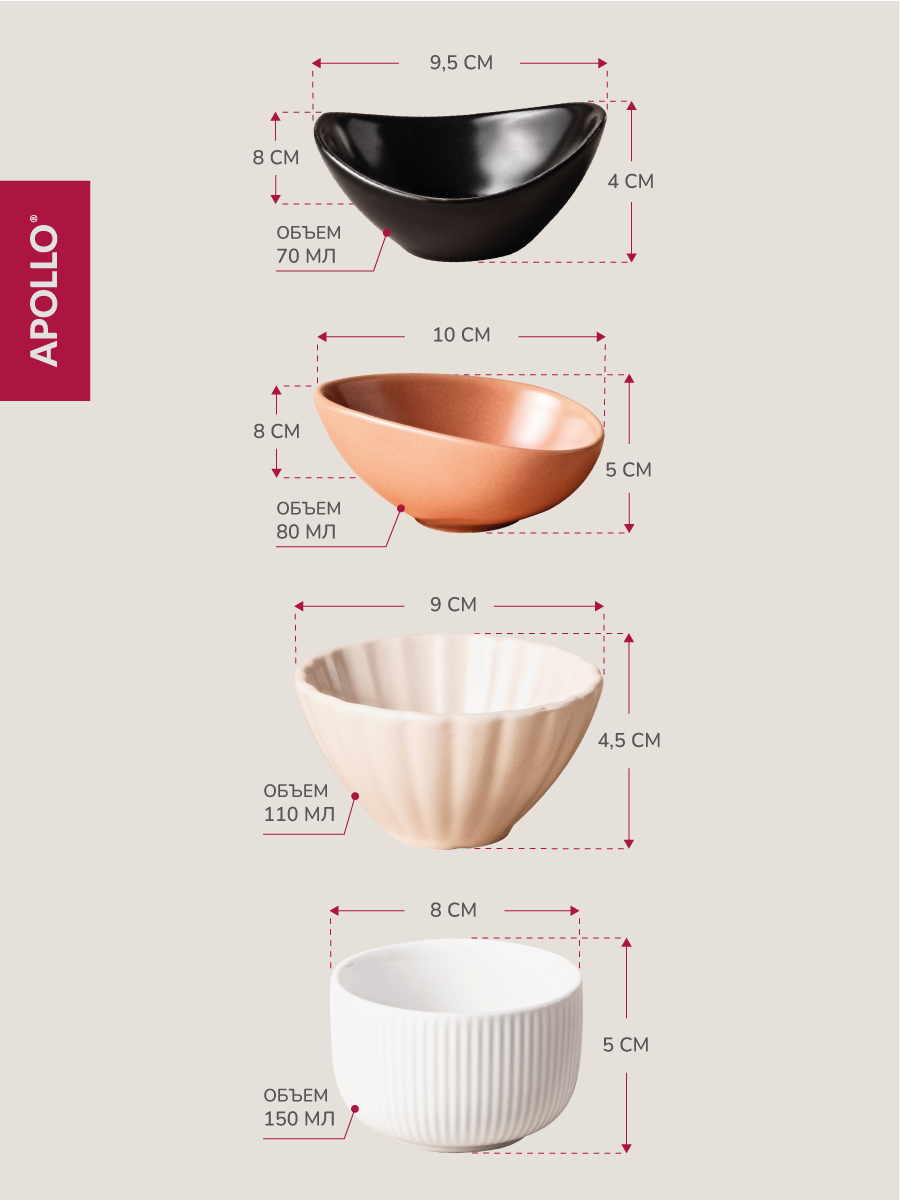 Менажница с подставкой APOLLO 4 предмета - фото 3