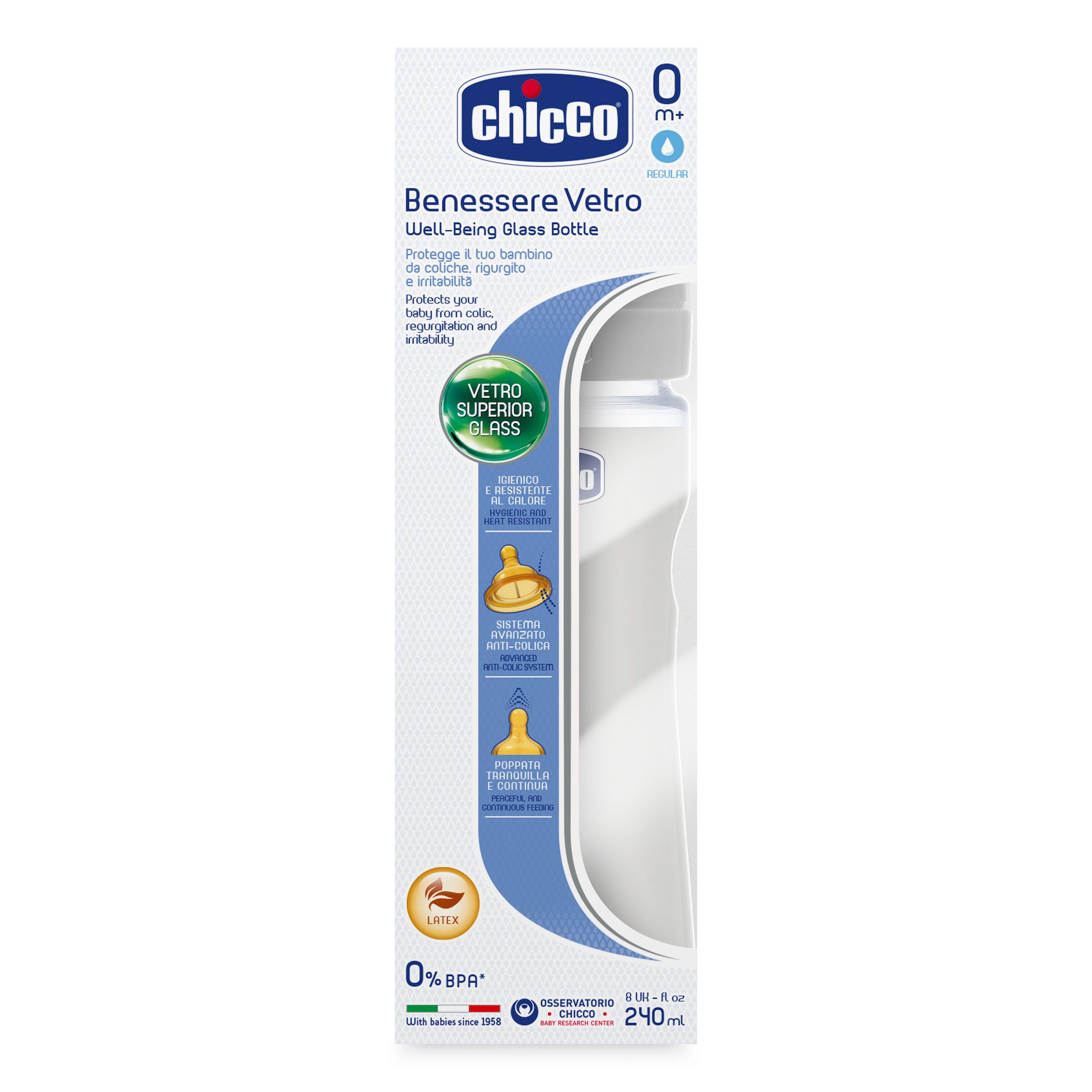 Бутылочка Chicco Well-Being 240 мл - фото 2