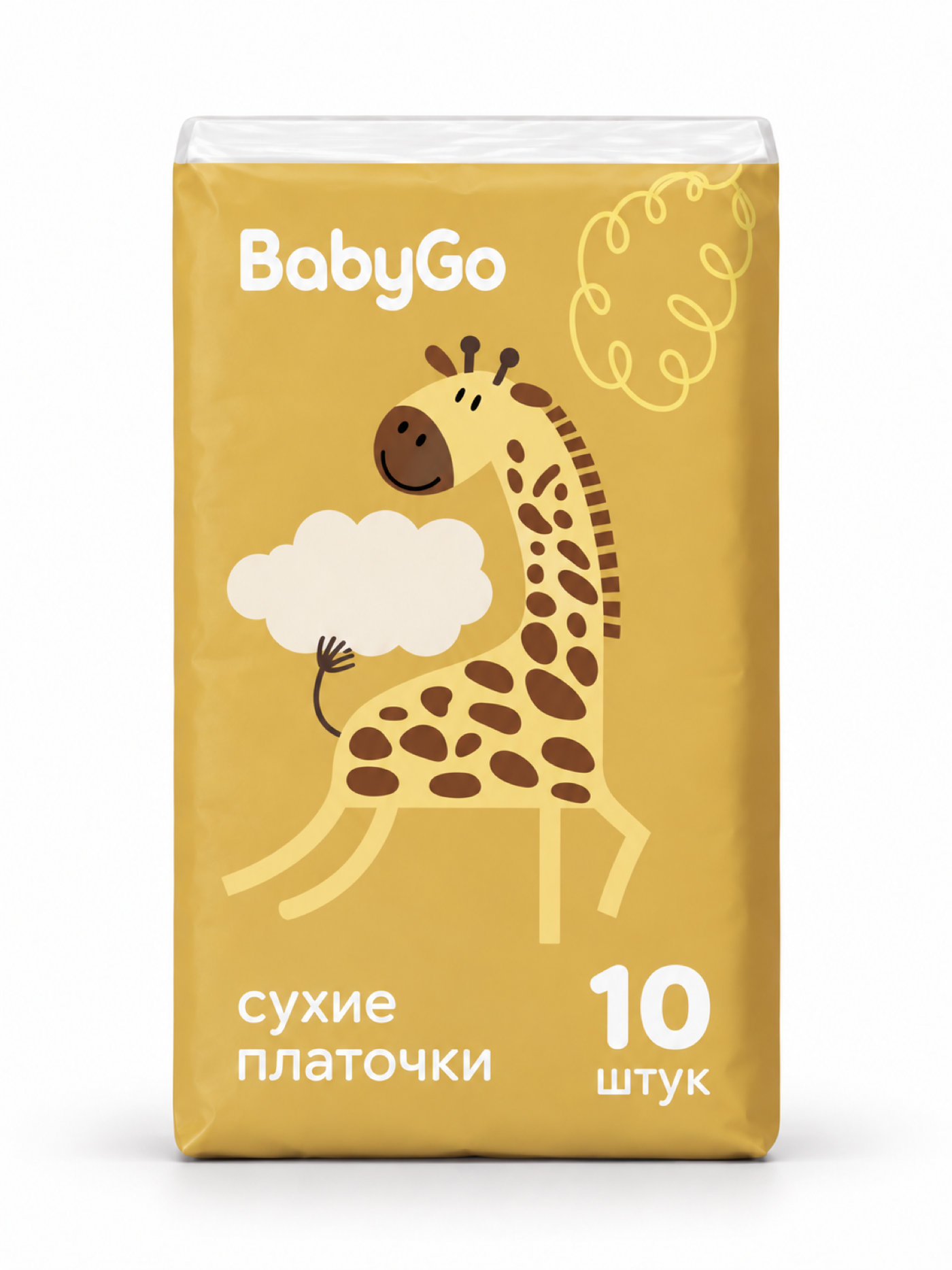 Бумажные салфетки BabyGo 10 шт. 1 упак. в ассортименте - фото 4