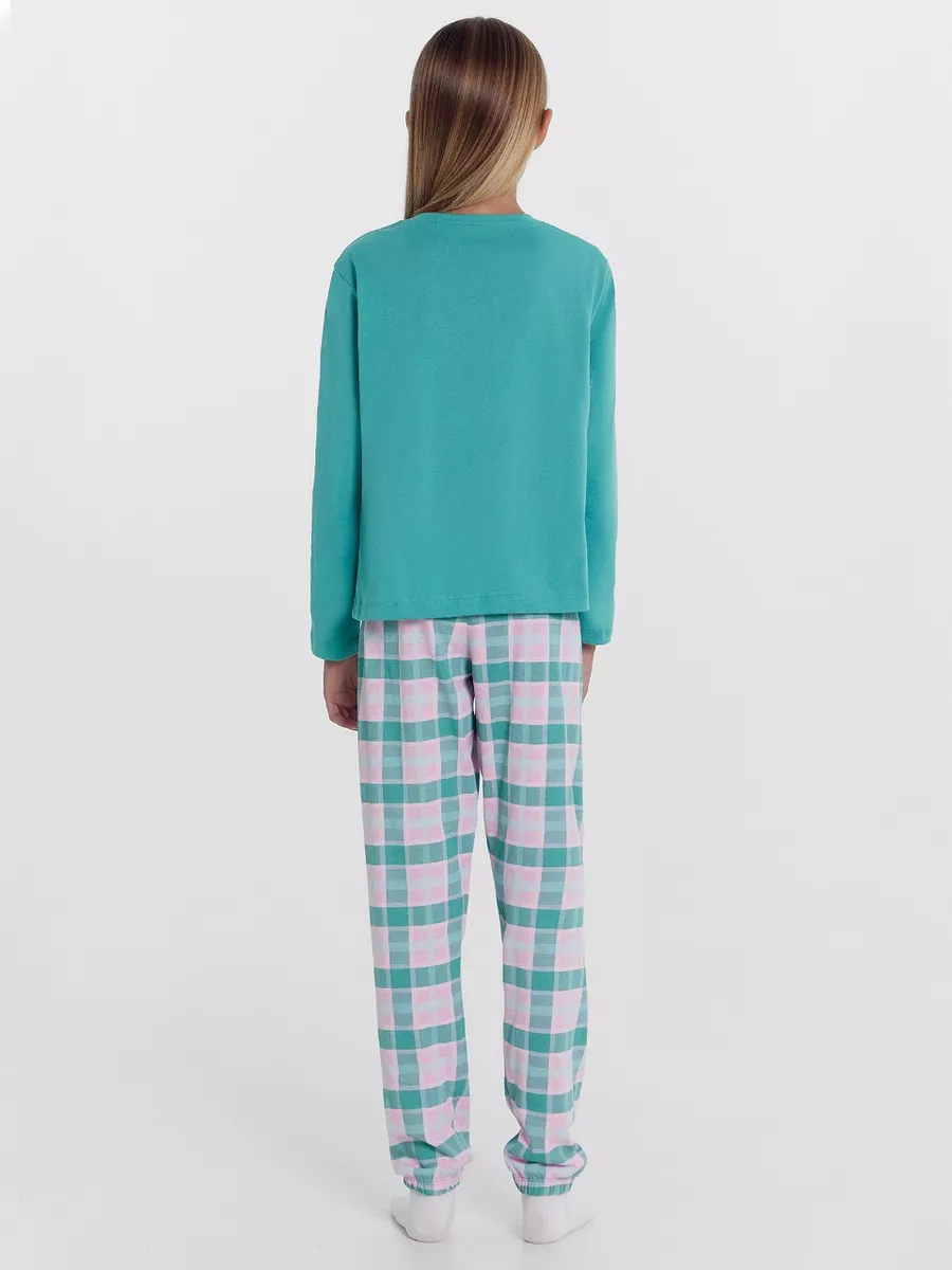 Пижама Mark Formelle (Марк Формэль) 567740/светлая лагуна +клетка на розовом - фото 3