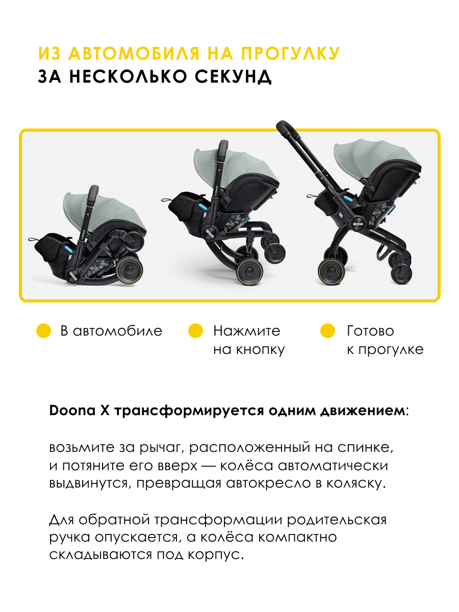 Автокресло Doona X Dusty Sage Isofix 0 (0 -13 кг) серый - фото 12