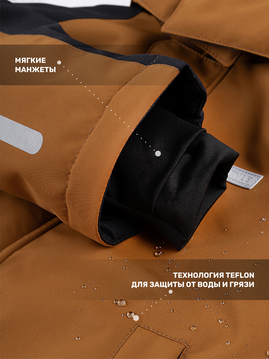 Комбинезон NIKASTYLE 8з6724 кэмел/черный - фото 10