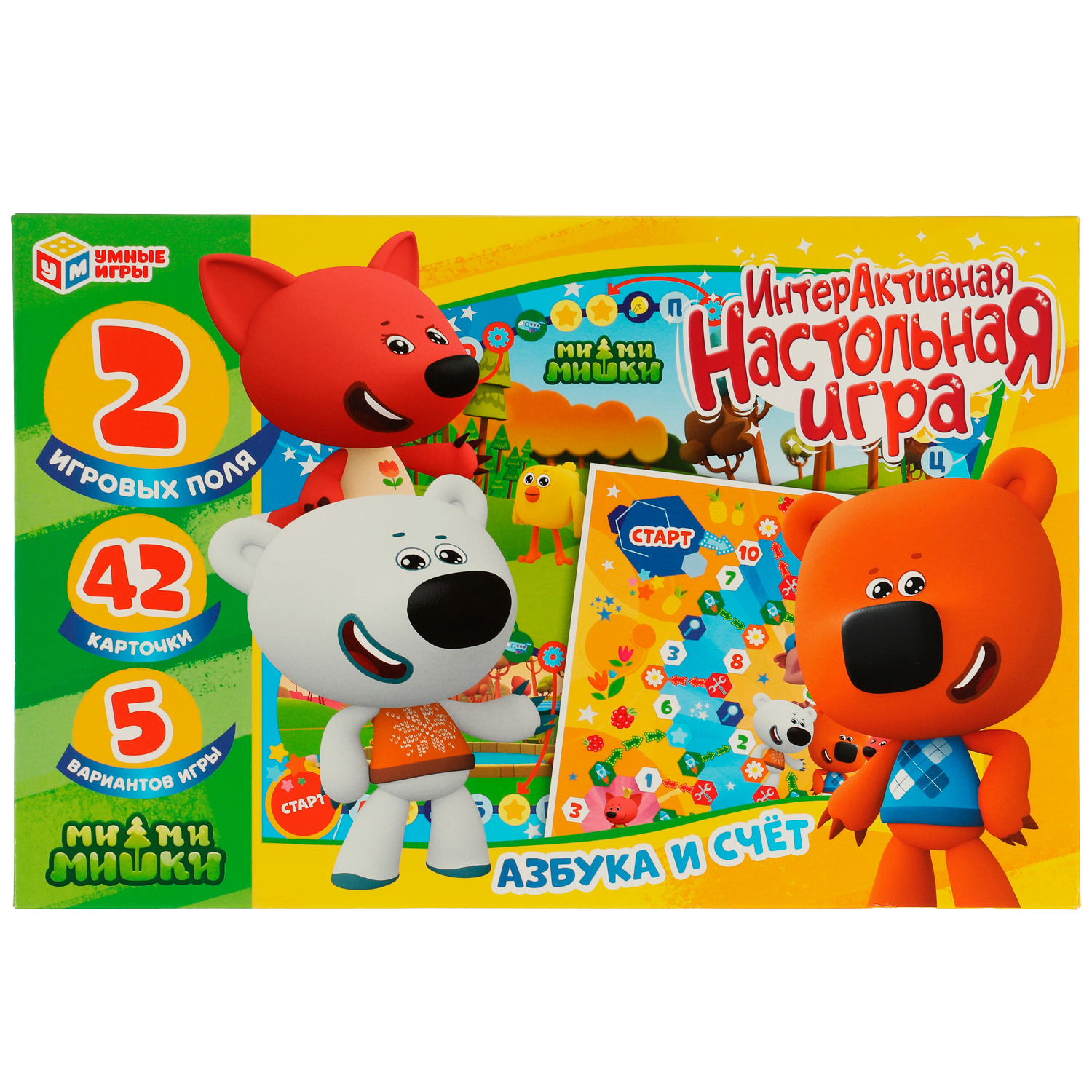 Настольная игра Умные игры Ми-ми-мишки Азбука и счёт - фото 1