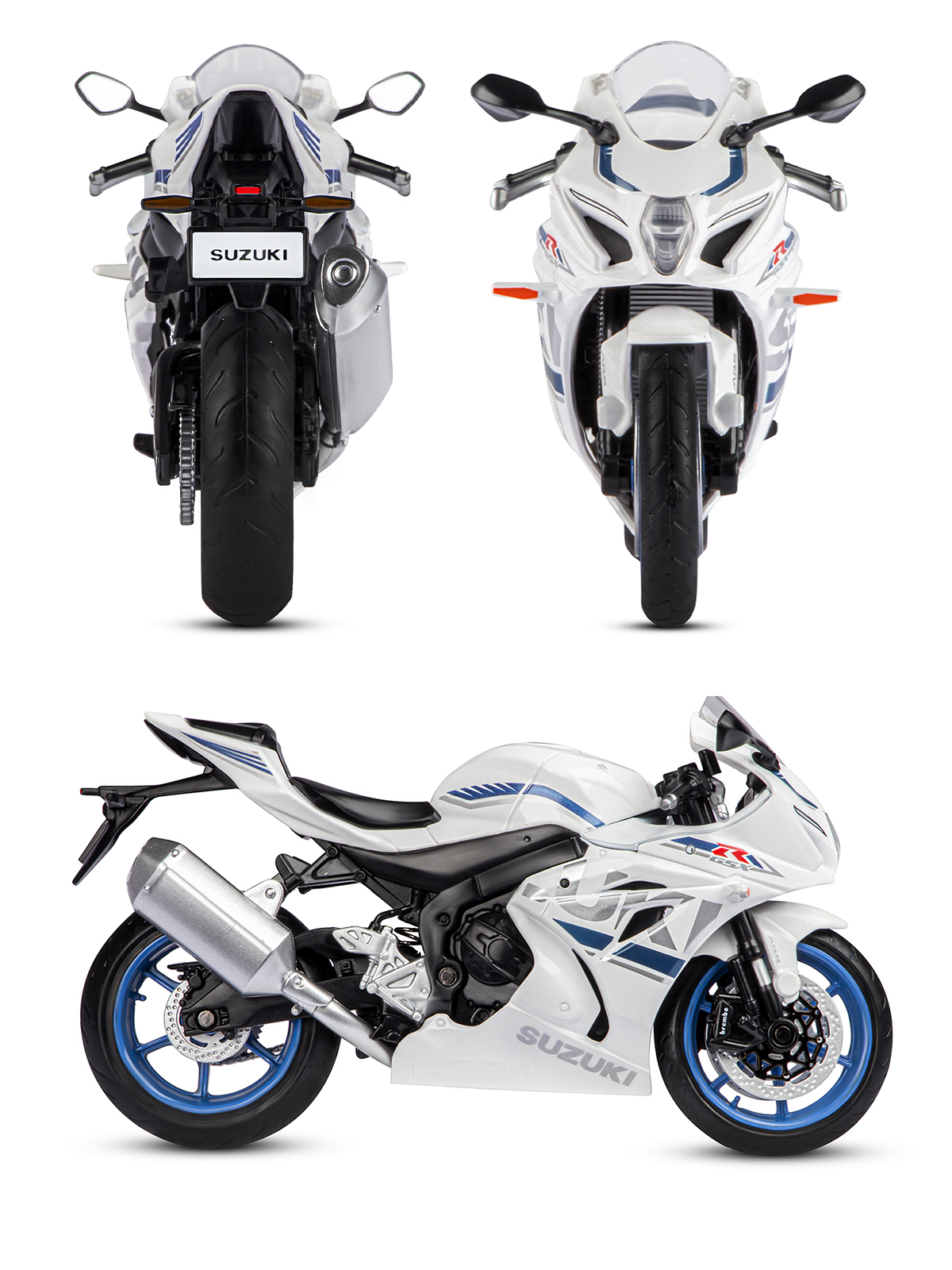 Мотоцикл АВТОпанорама Suzuki GSX R1000 1:12 JB1251605 - фото 10