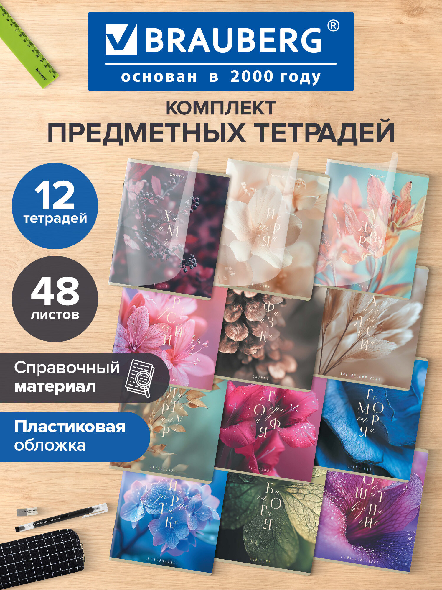 Тетрадь Brauberg 48 лист. 12 шт. - фото 1