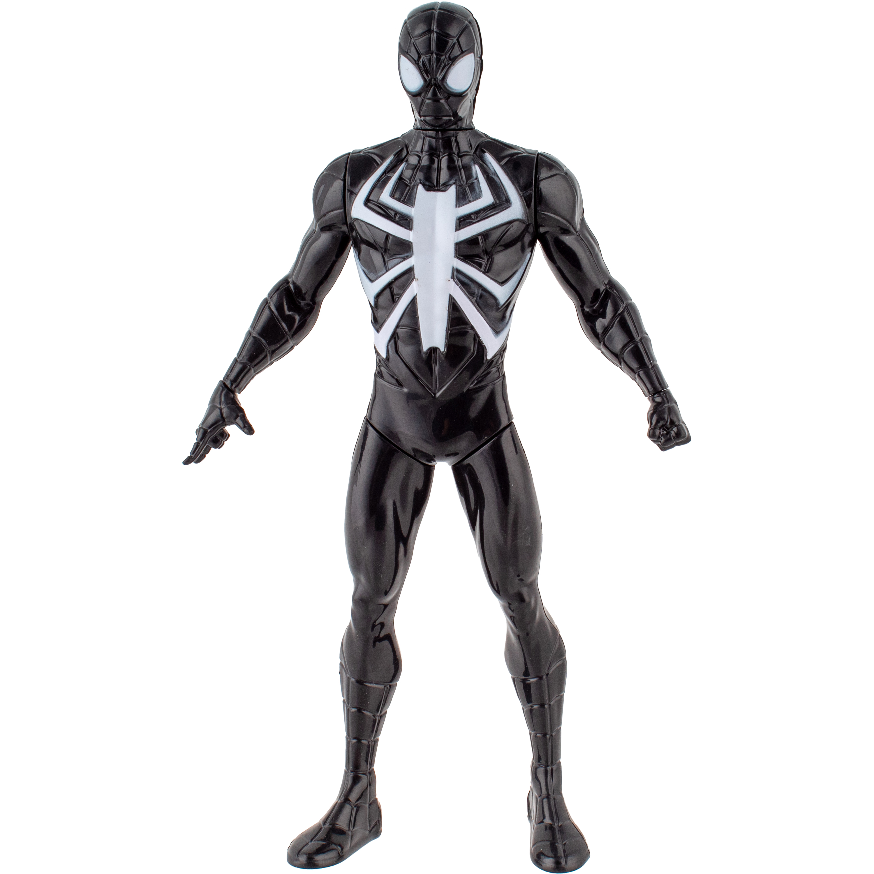 Фигурка KiddiePlay Чёрный Спайдермен с движущимися конечностями 23см - фото 1