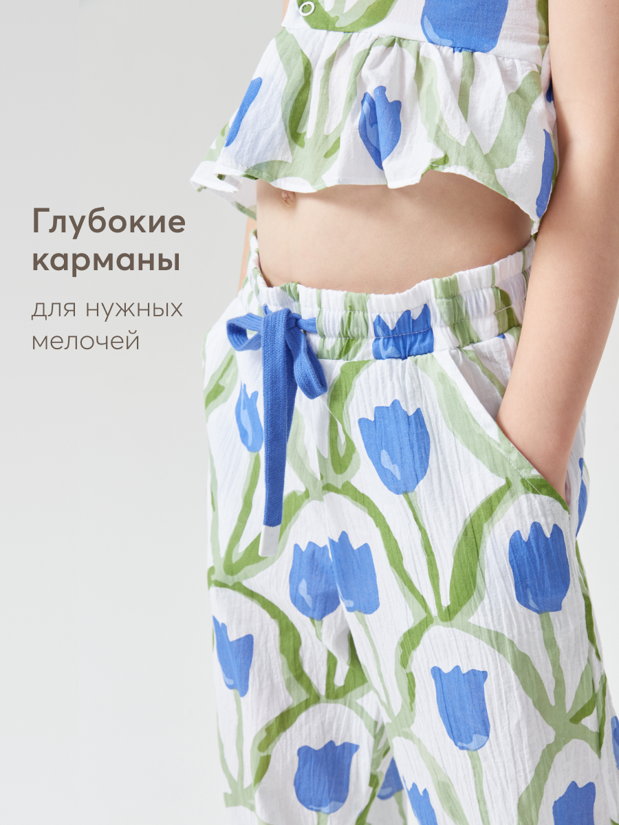Брюки Happy Baby 88190_blue-flower - фото 3