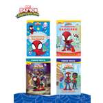 Комплект в дорогу Человек-Паук (Spider-man) Учимся читать 2шт + Многоразовые наклейки+ Раскраска Паучок