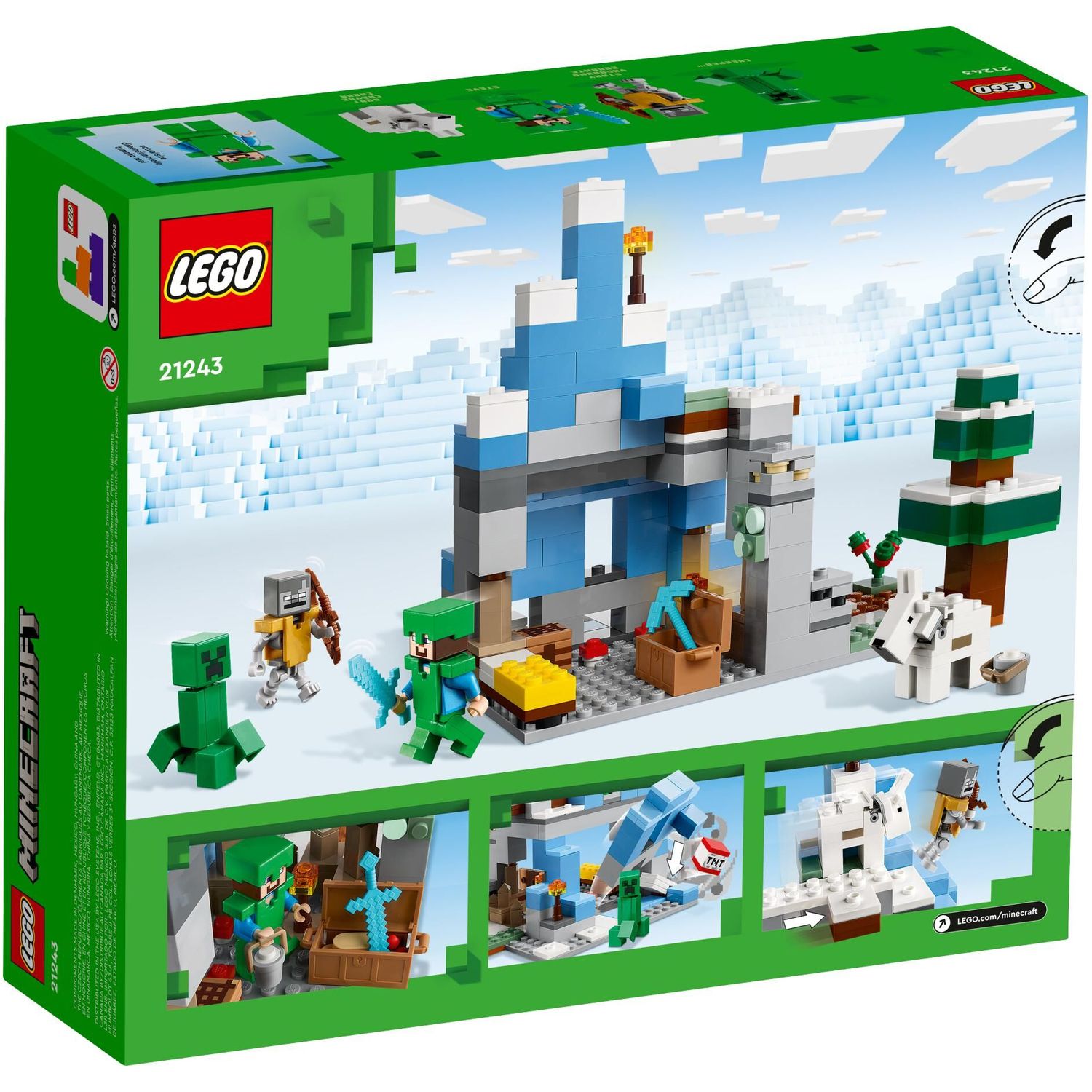 Конструктор LEGO Minecraft Ледяные вершины блочный - фото 8