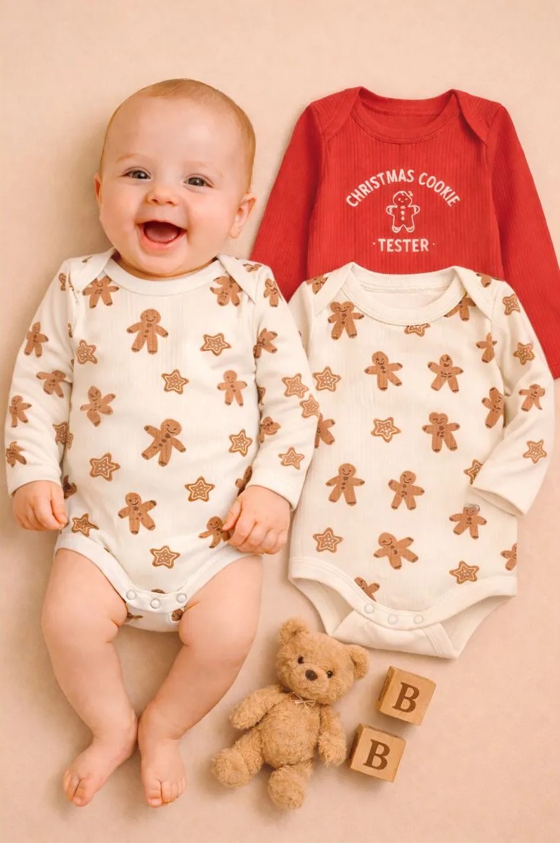 Боди 2 шт Mark Formelle (Марк Формэль) 13018-2/огненный красный +печеньки на сл.масле - фото 1