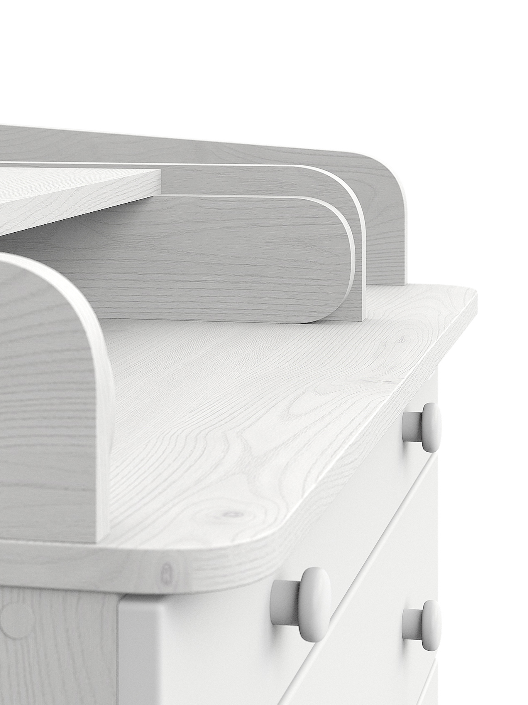 Комод пеленальный Aton Maks ясень тронхейм-белый - фото 4