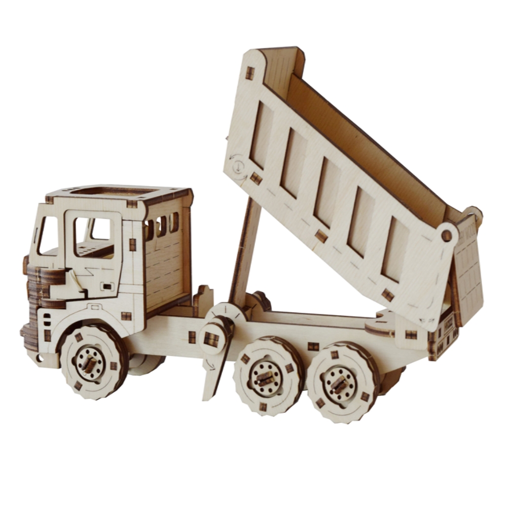 Конструктор HobbyWood Грузовик самосвал деревянный - фото 2