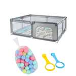 Манеж Рыжий кот 180х120 см серый