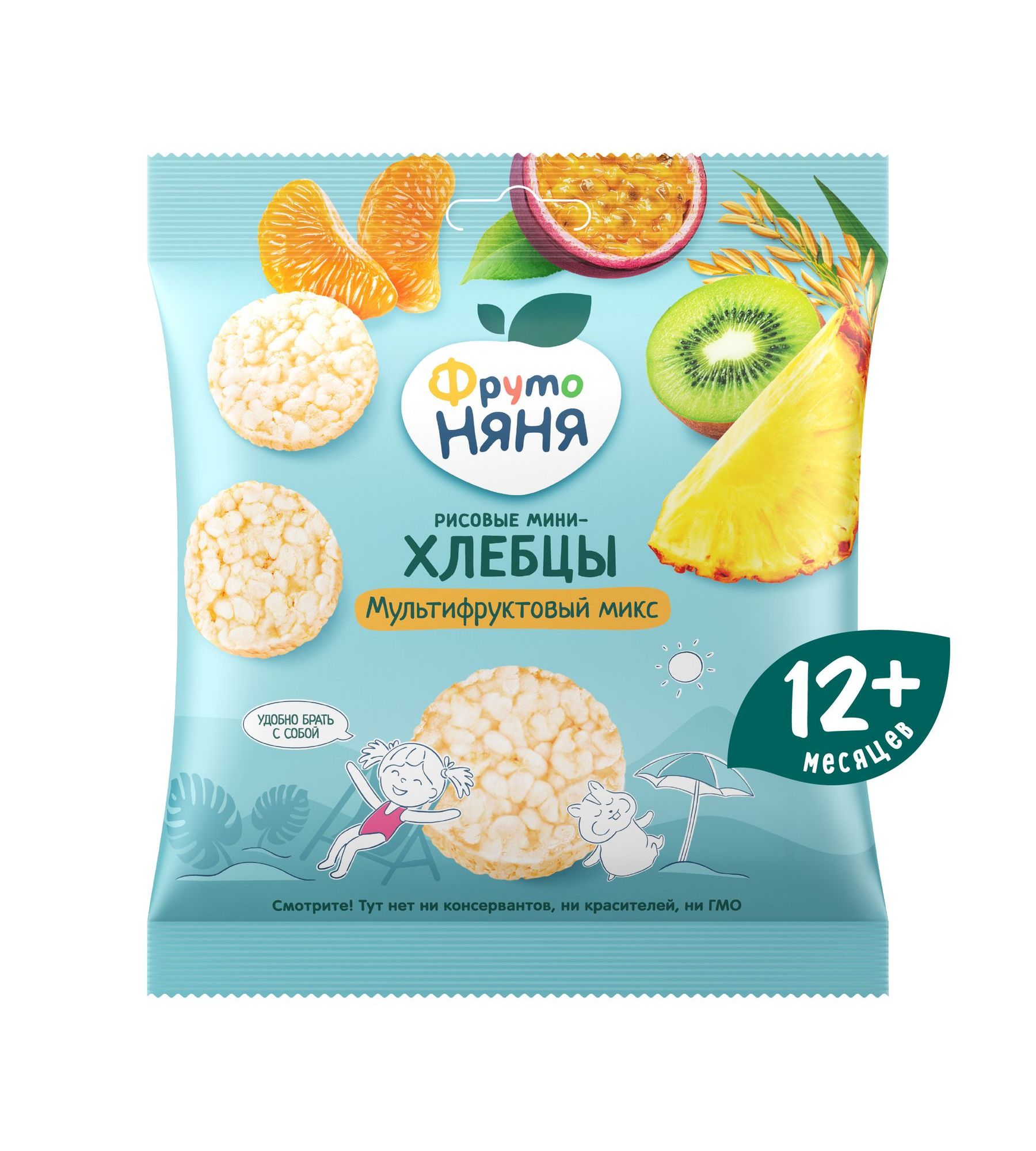 Изображение товара Мини-хлебцы рисовые с яблоком и мультифруктовым соком для детей с 12 месяцев 30 г Изображение товара Мини-хлебцы рисовые с яблоком и мультифруктовым соком для детей с 12 месяцев 30 г