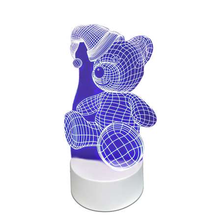 Светильник MINI-TOYS Мишка в шапочке LED RGB