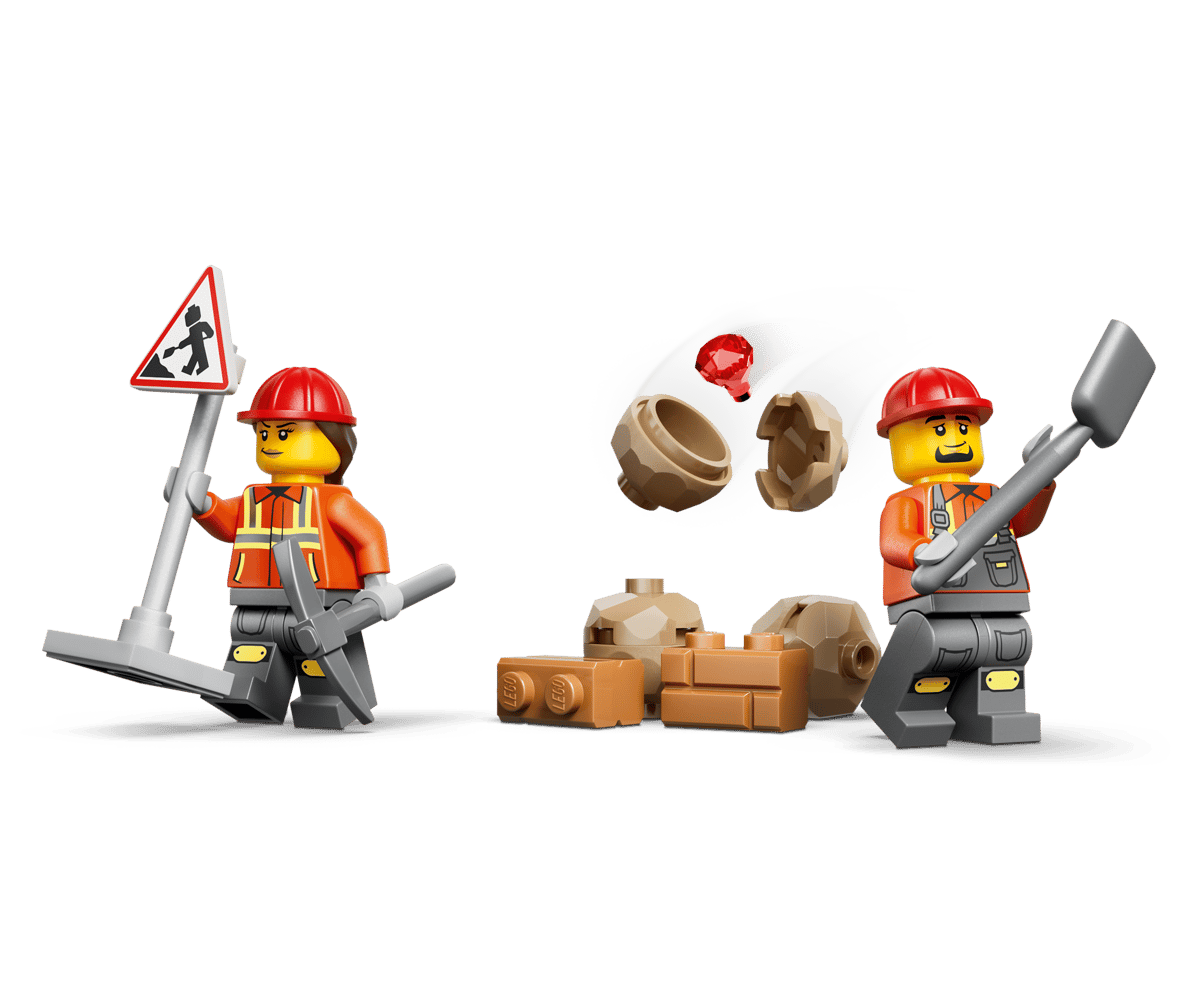 Конструктор LEGO City Желтый экскаватор-погрузчик 301 дет. - фото 7