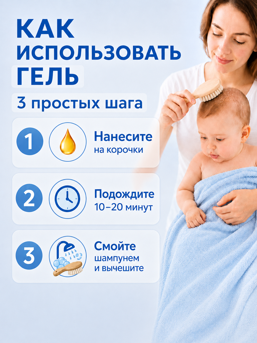 Гель-крем Наша Мама от молочных корочек на голове 30 мл 1 шт. - фото 7