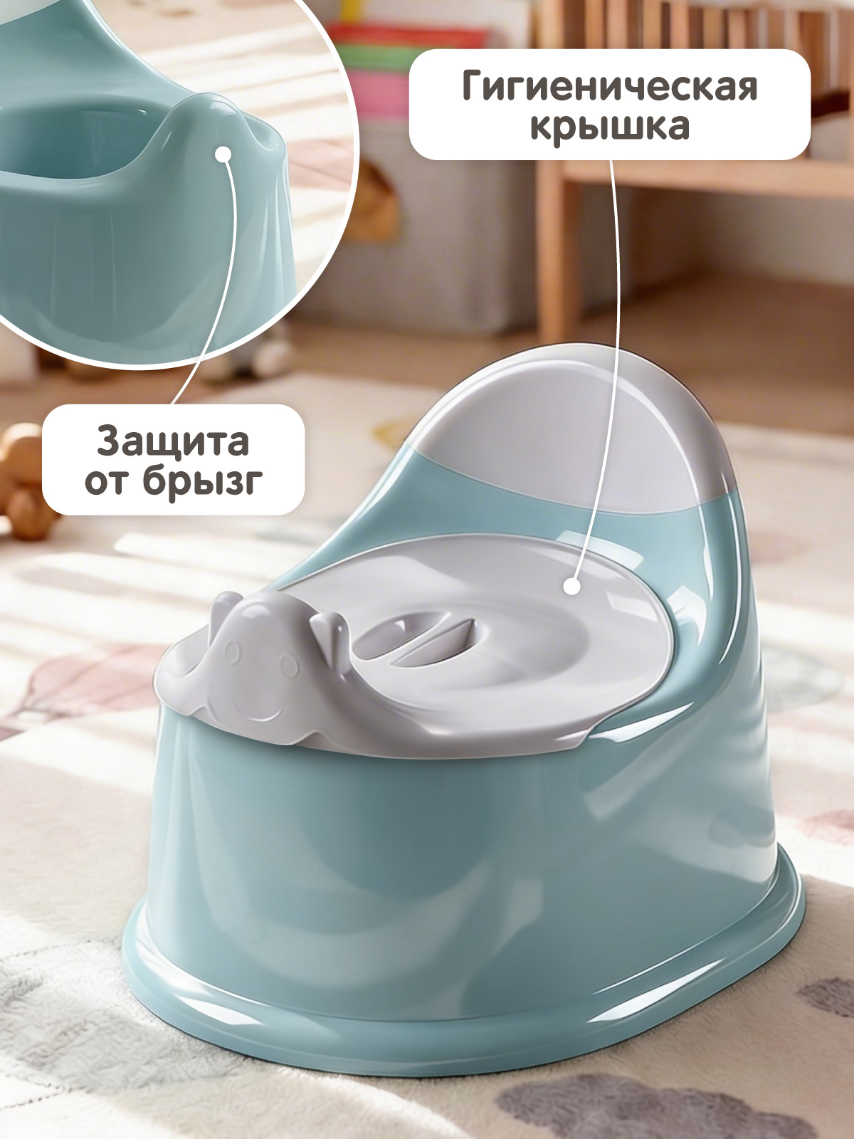 Горшок Компания Друзей серо-зеленый зеленый - фото 3