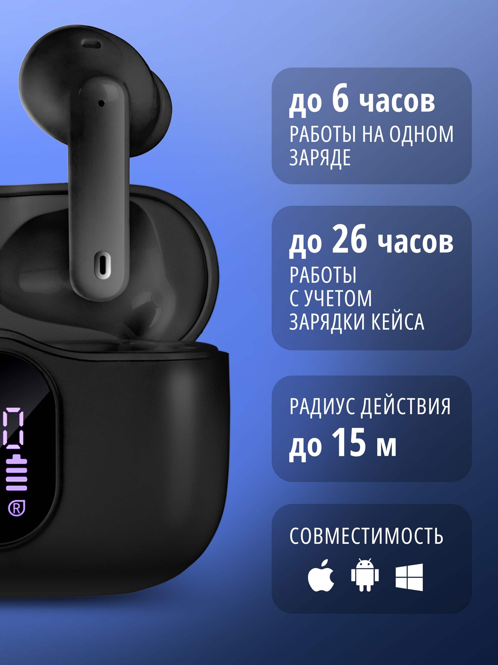 Наушники TWS SVEN E-315B - фото 3