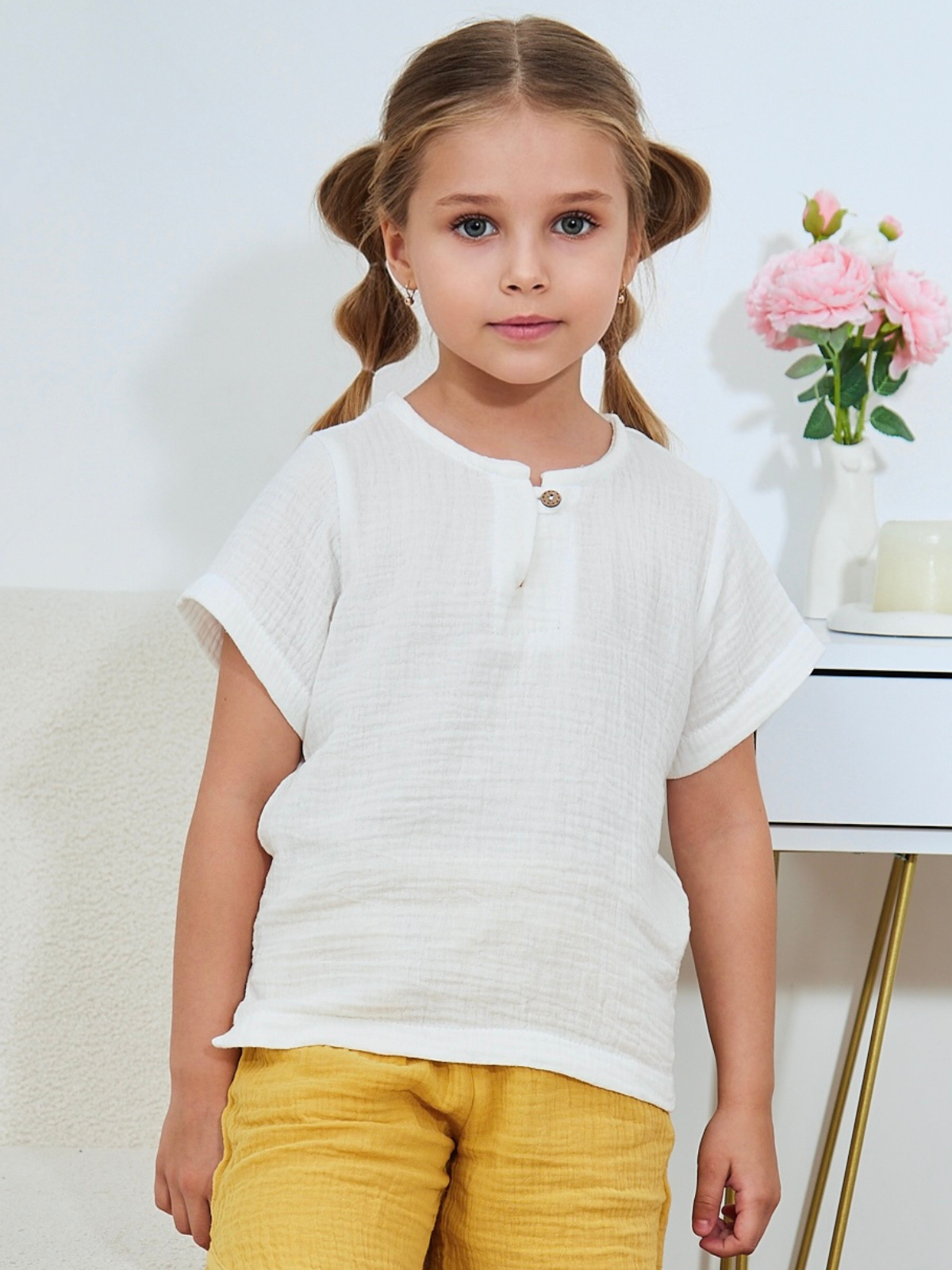 Рубашка MOUN футболка_муслин_белая - фото 17