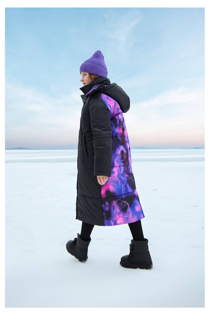 Пальто NIKASTYLE 6з9425 черный/фуксия - фото 8