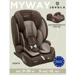 Автокресло JOVOLA MyWay бежевый-коричневый Isofix 1/2/3 (9-36 кг)