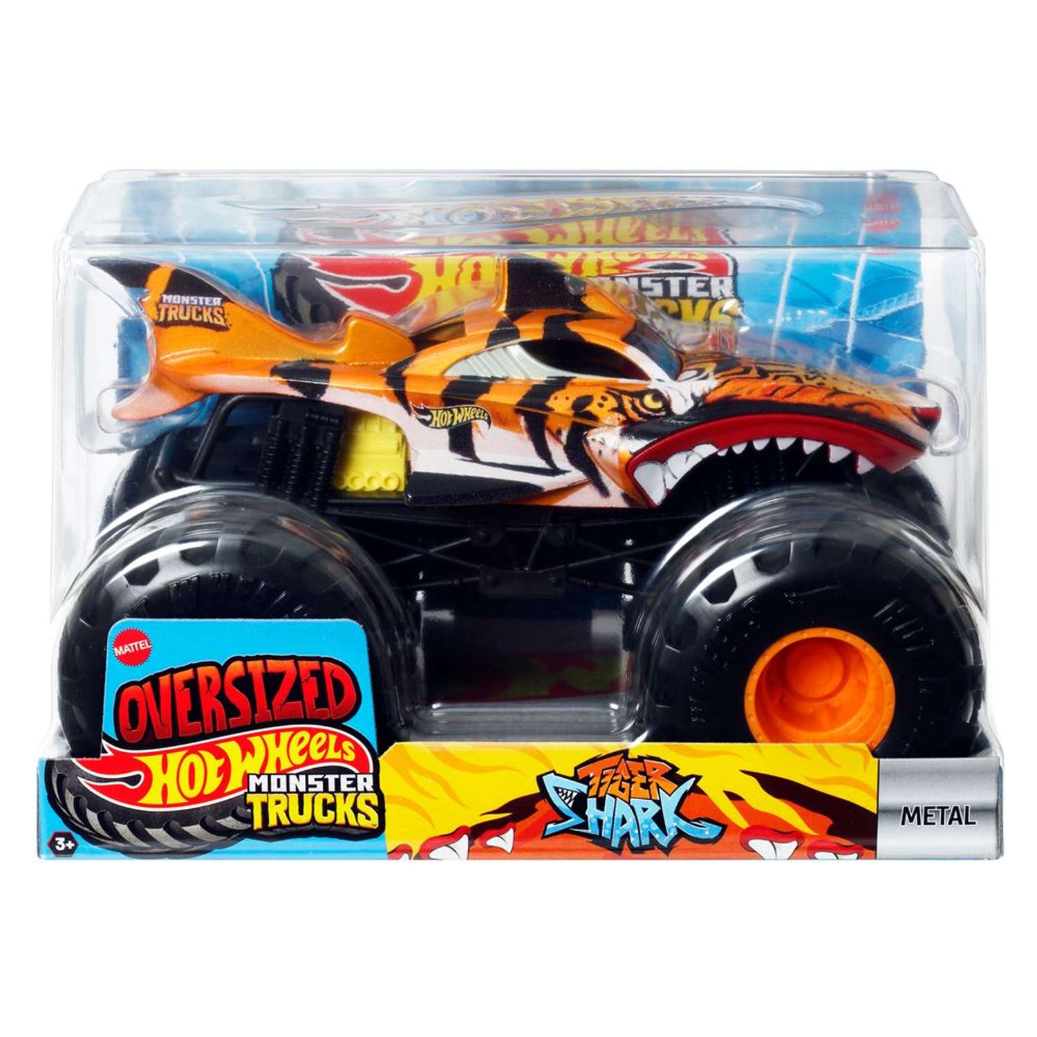 Монстр-трак Hot Wheels Monster Trucks 1:24 оранжевый FYJ83 - фото 5