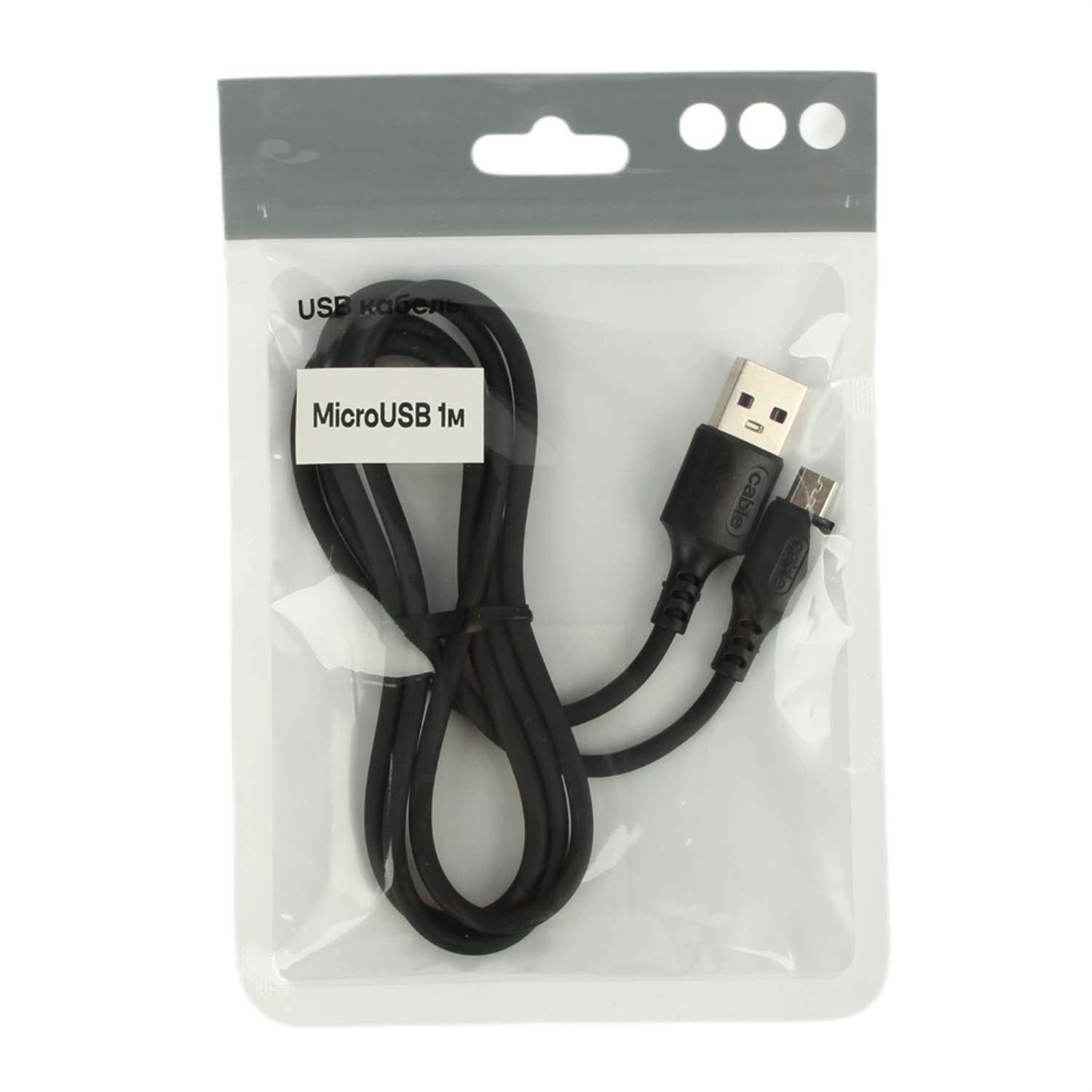 USB кабель ё MicroUSB 1м Черный - фото 4
