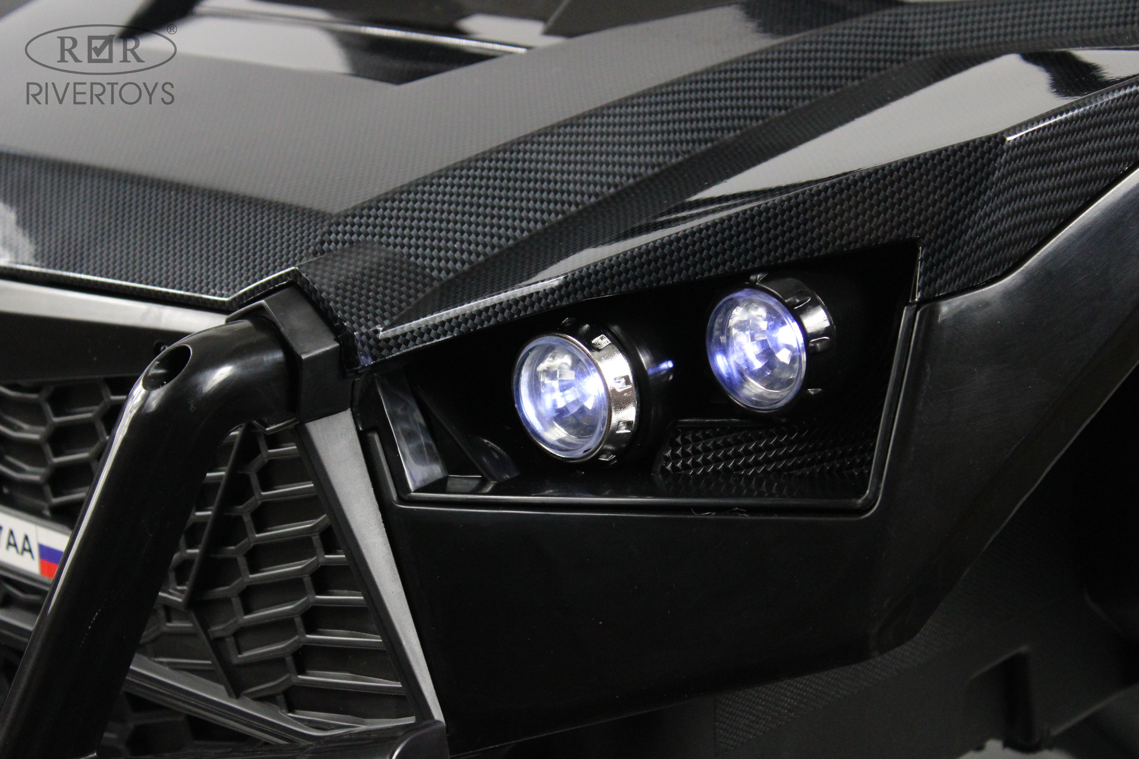 Электромобиль RIVERTOYS A707AA-LUX-NEW-BLACK-CARBON С пультом ДУ - фото 22
